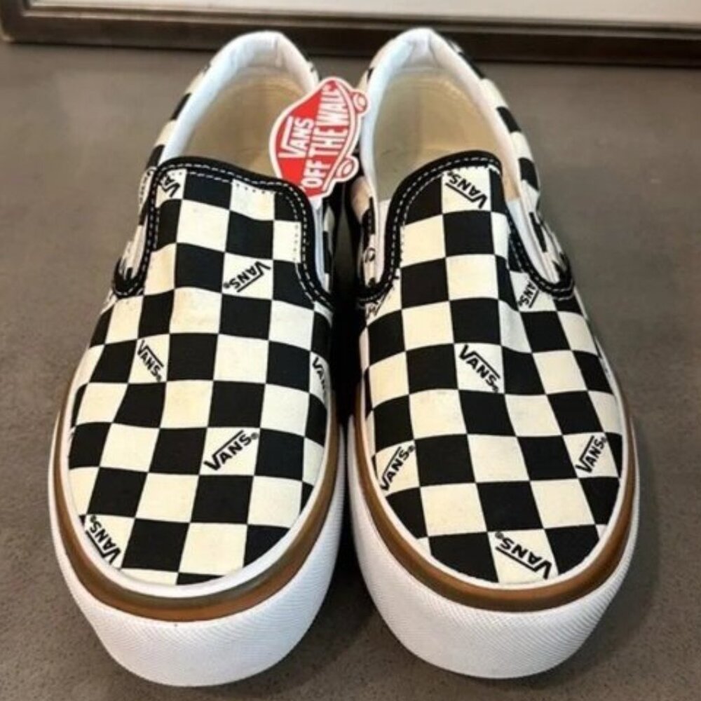 VANS Era Stacked Checkerboard Slip On Canvas Shoes